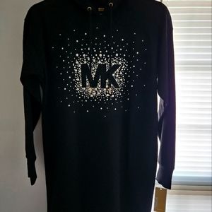 NWT Michael Kors Black hooded dress
